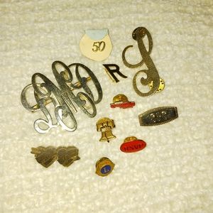 Vintage Bundle Of Various Pins (10 Pins)